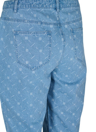 Mille Mom Fit Jeans mit Print, Light blue denim, Packshot image number 3
