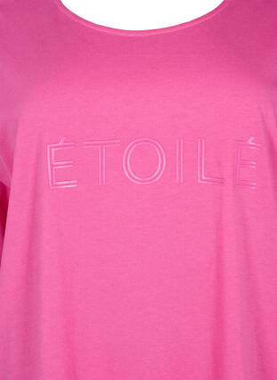 Overssize Baumwoll-T-Shirt mit Print	, Shocking Pink ÉTOILÉ, Packshot image number 2