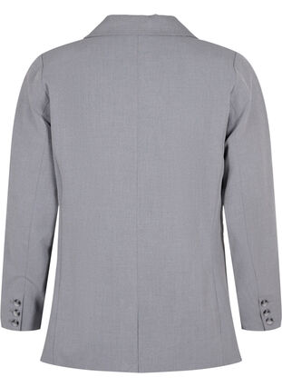 Schlichter Blazer mit Taschen, Medium Grey Melange, Packshot image number 1