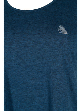 Melange Trainings-T-Shirt mit Rundhalsausschnitt, Night Sky Mel., Packshot image number 2
