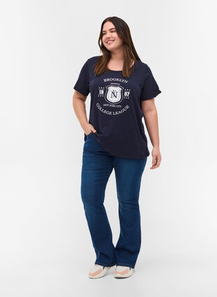 Baumwoll-T-Shirt mit Aufdruck, Night Sky BROOKLYN, Model image number 2
