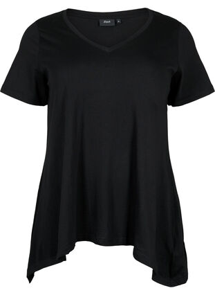 T-Shirt aus Baumwolle mit kurzen Ärmeln, Black SOLD, Packshot image number 0