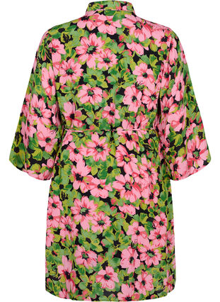 Viskose Hemdkleid mit Blumenmuster, Pink G. Flower AOP, Packshot image number 1