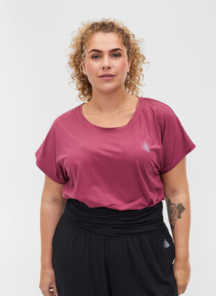 Einfarbiges Trainings-T-Shirt, Violet Quartz, Model image number 0