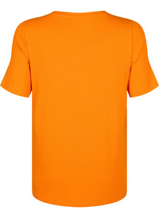 T-Shirt aus Viskose mit Rippstruktur, Exuberance, Packshot image number 1