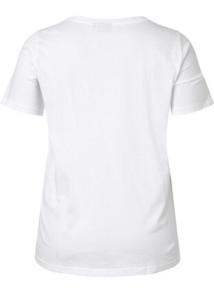 T-Shirt aus Baumwolle mit Rundhalsausschnitt und Print, Bright White W. Love, Packshot image number 1