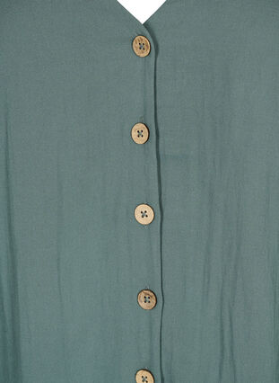 Bluse aus Viskose mit Knöpfen und V-Ausschnitt, Balsam Green, Packshot image number 2