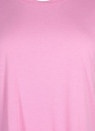 Kurzärmeliges T-Shirt aus einer Baumwollmischung, Rosebloom, Packshot image number 2