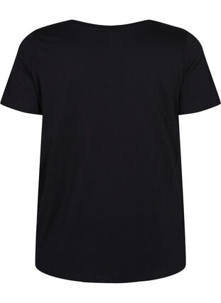 Nachtwäsche Shirt aus Baumwolle mit Print, Black w. Be , Packshot image number 1