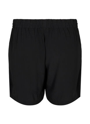 Locker sitzende Shorts aus Viskose, Black, Packshot image number 1