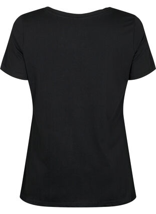 T-Shirt aus Baumwolle mit kurzen Ärmeln, Black SOLD, Packshot image number 1