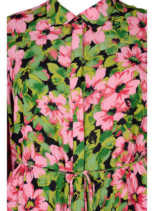 Viskose Hemdkleid mit Blumenmuster, Pink G. Flower AOP, Packshot image number 2