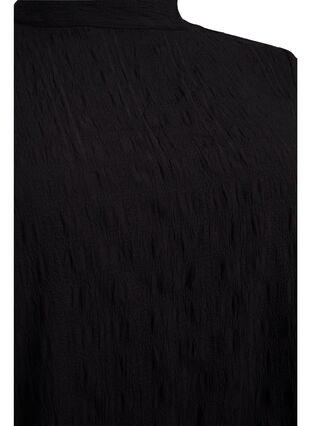 Bluse mit hohem Halsausschnitt und 3/4 Ärmeln, Black, Packshot image number 2