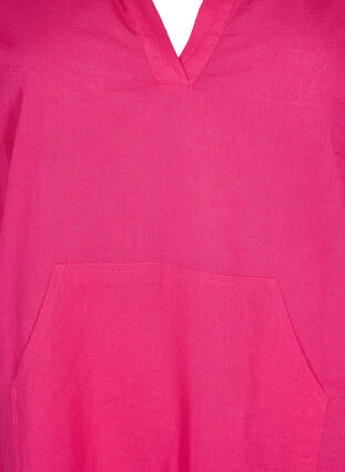 Kurzärmeliges Kleid mit Kapuze, Beetroot Purple, Packshot image number 2