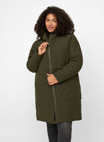 Winterjacke mit justierbarer Taille, Forest Night, Model image number 0