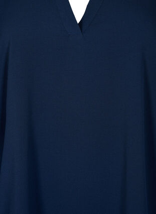 Langärmelige Bluse mit Spitzendetail , Navy Blazer, Packshot image number 2