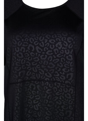 Trainingsshirt mit Print und Mesh, Black, Packshot image number 2