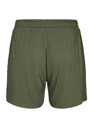 Lockere Shorts aus Viskose mit Ripp, Thyme, Packshot image number 1