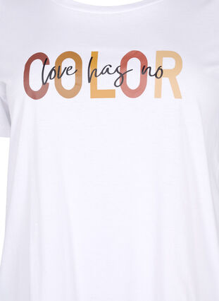 T-Shirt aus Baumwolle mit Print, Bright White COLOR, Packshot image number 2