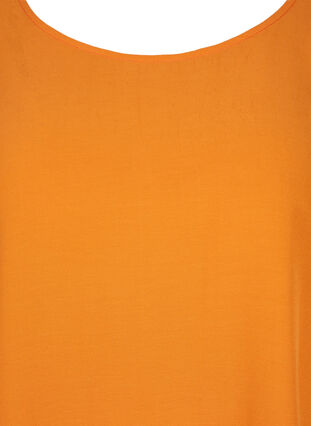 Kurzarm Bluse aus Viskose, Orange Peel, Packshot image number 2