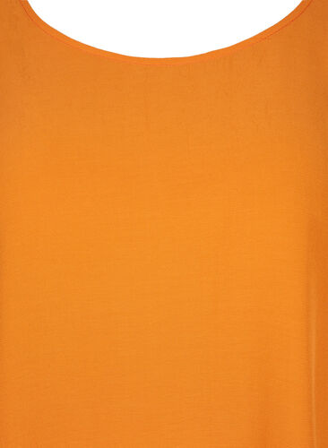 Kurzarm Bluse aus Viskose, Orange Peel, Packshot image number 2