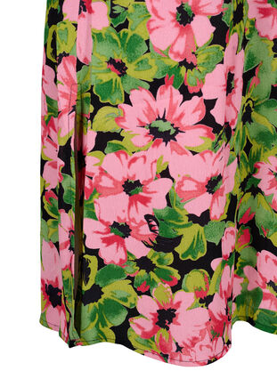 Viskose Hemdkleid mit Blumenmuster, Pink G. Flower AOP, Packshot image number 3