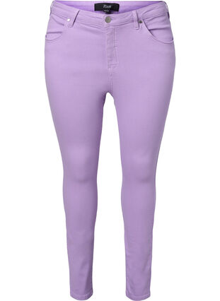 Hochtaillierte Amy Jeans in Super Slim Fit, Lavender, Packshot image number 0