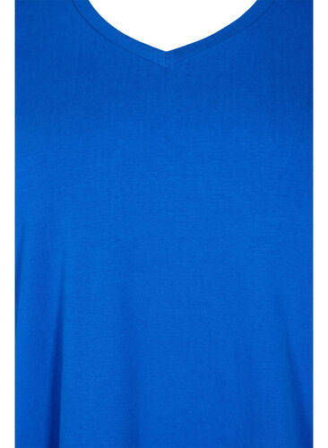 Einfarbiges basic T-Shirt aus Baumwolle, Skydiver, Packshot image number 2