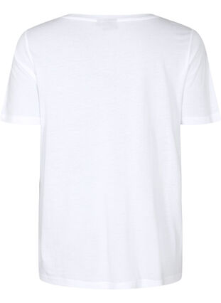 Kurzärmeliges T-Shirt mit A-Linie, Bright White, Packshot image number 1