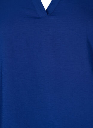 Bluse mit Smok und 3/4-Ärmeln, Blue Depths, Packshot image number 2