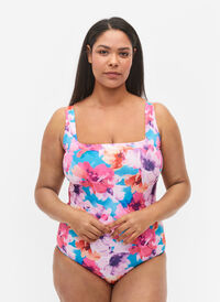 Badeanzug mit Druck, Pink Flower, Model