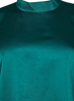 Bluse mit 3/4 Ärmeln und Stehkragen, Evergreen, Packshot image number 2