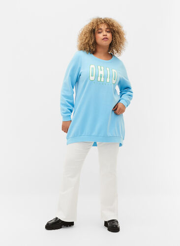 Langes Sweatshirt mit Textdruck, Baltic Sea, Model image number 2