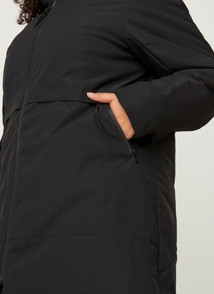 Winterjacke mit justierbarer Taille, Black, Model image number 2