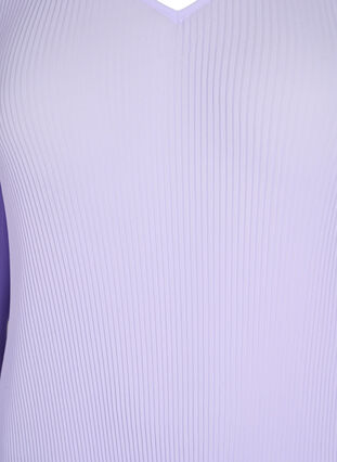 Plissierte Bluse mit 3/4-Ärmeln, Lavender, Packshot image number 2