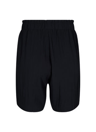 Lockere Shorts aus Viskose, Black, Packshot image number 1