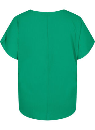 Bluse mit kurzen Ärmeln und Rundhalsausschnitt, Jolly Green, Packshot image number 1