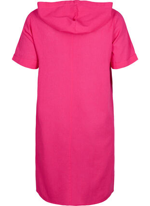 Kurzärmeliges Kleid mit Kapuze, Beetroot Purple, Packshot image number 1