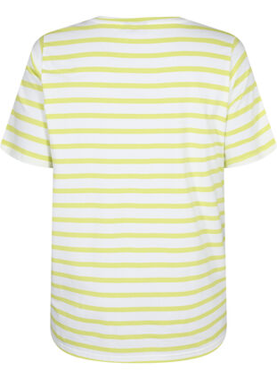 Gestreiftes T-Shirt aus Baumwolle, Wild Lime Stripes, Packshot image number 1