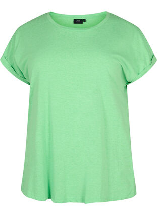 Neonfarbenes T-Shirt aus Baumwolle, Neon Green, Packshot image number 0