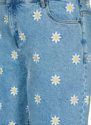 Hochtaillierte Mille Shorts mit Blumenstickerei, Light Blue Flower, Packshot image number 2