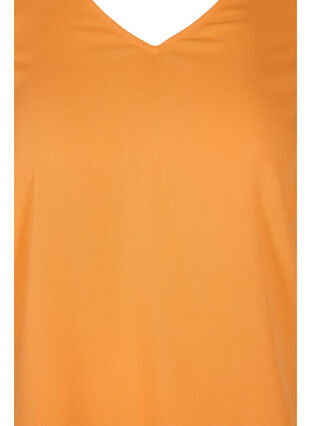 Kurzärmelige Bluse aus Viskose, Orange Peel, Packshot image number 2