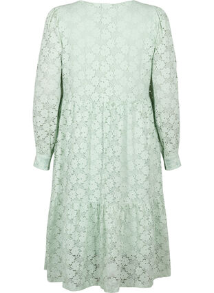Spitze Kleid mit langen Ärmeln, Pastel Green , Packshot image number 1