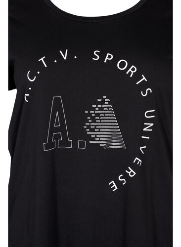 Trainings-T-Shirt mit Print, Black A.C.T.V, Packshot image number 2