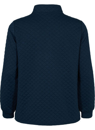 Gestepptes Sweatshirt mit Reißverschluss, Navy Blazer, Packshot image number 1