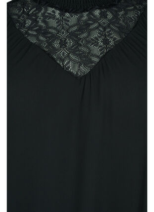 	 Bluse mit Spitze und Smock, Black, Packshot image number 2