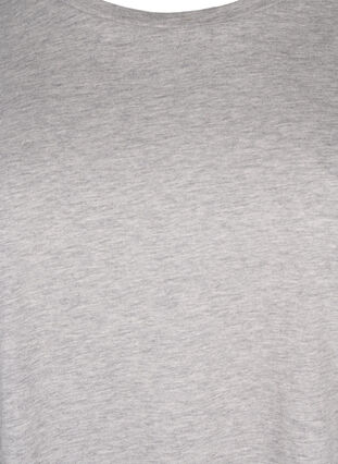 Kurzärmeliges T-Shirt aus einer Baumwollmischung, Heather Grey Mél, Packshot image number 2