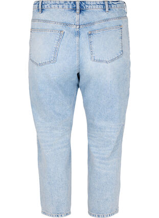 Cropped Vera Jeans mit Nieten, Light blue denim, Packshot image number 1
