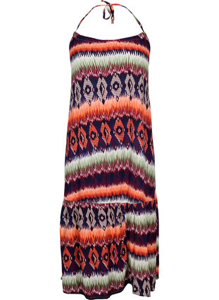 Langes Strandkleid aus Viskose, Ethnic AOP, Packshot image number 0
