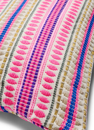 Kissenbezug mit farbenfrohen Muster, Light Pink, Packshot image number 1